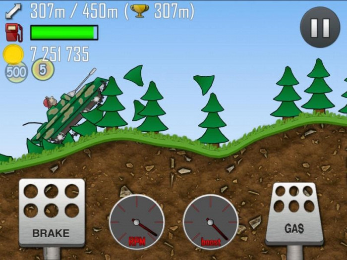 Скриншот из игры Hill Climb Racing