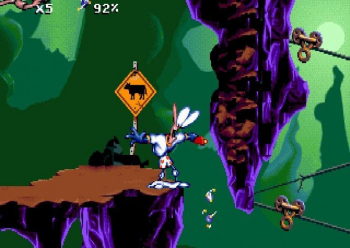 Скриншот из игры Earthworm Jim