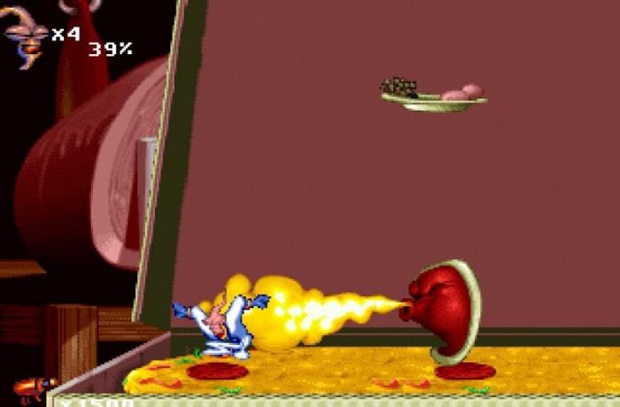 Скриншот из игры Earthworm Jim 2