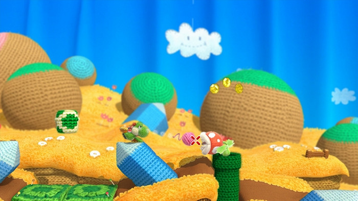 Скриншот из игры Yoshi's Woolly World