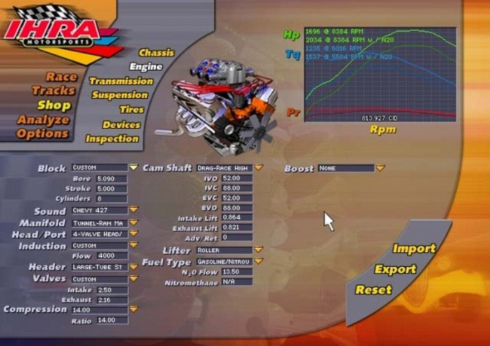 Скриншот из игры IHRA Drag Racing