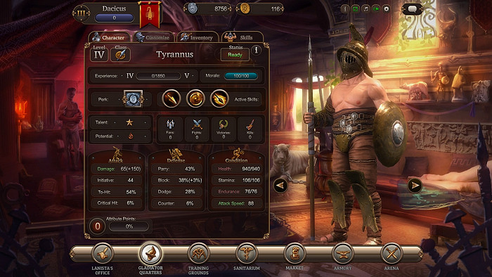 Скриншот из игры Gladiators Online: Death Before Dishonor