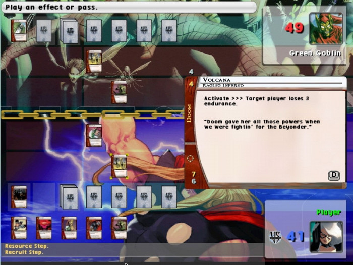 Скриншот из игры Marvel Trading Card Game