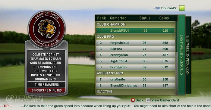 Скриншот из игры Tiger Woods PGA Tour 13