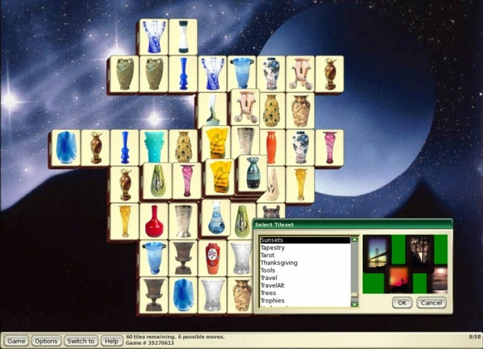 Скриншот из игры Masque Mahjongg