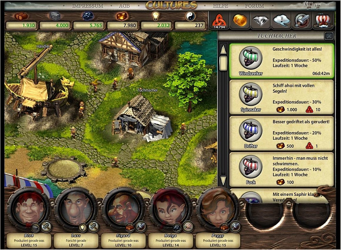 Скриншот из игры Cultures Online