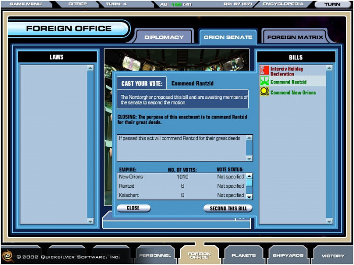 Скриншот из игры Master of Orion 3