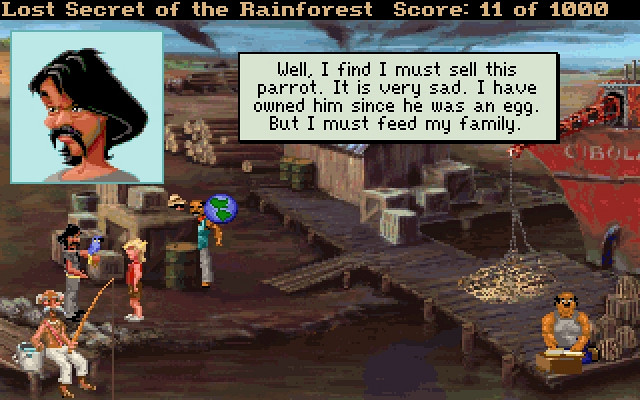 Скриншот из игры EcoQuest 2: Lost Secret of the Rainforest