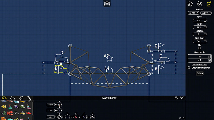 Скриншот из игры Poly Bridge