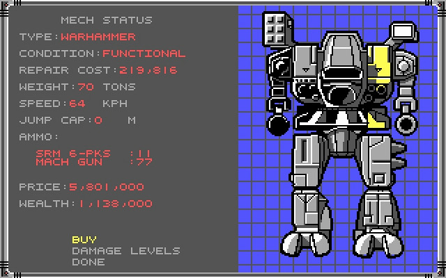 Скриншот из игры MechWarrior