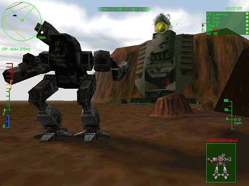 Скриншот из игры MechWarrior 3