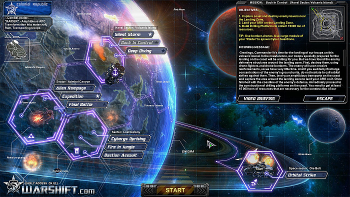 Скриншот из игры WARSHIFT