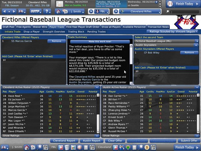 Скриншот из игры Out of the Park Baseball 12