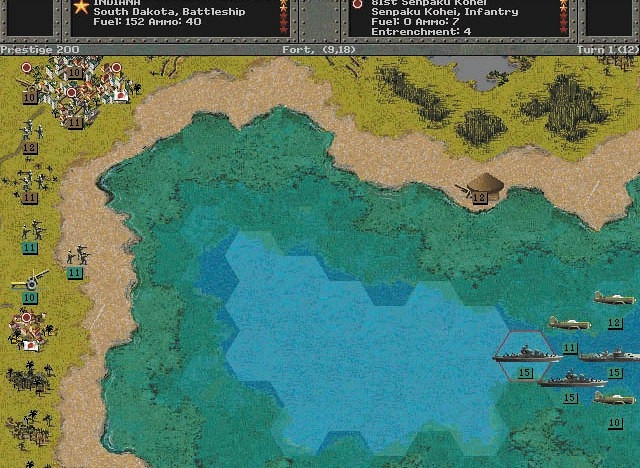 Скриншот из игры Pacific General