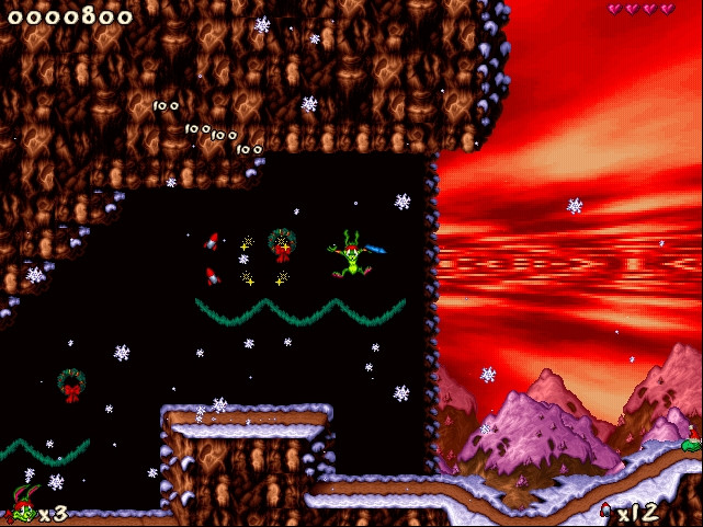 Скриншот из игры Jazz Jackrabbit 2 Holiday Hare '98