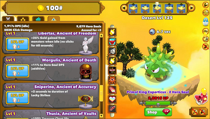 Скриншот из игры Clicker Heroes