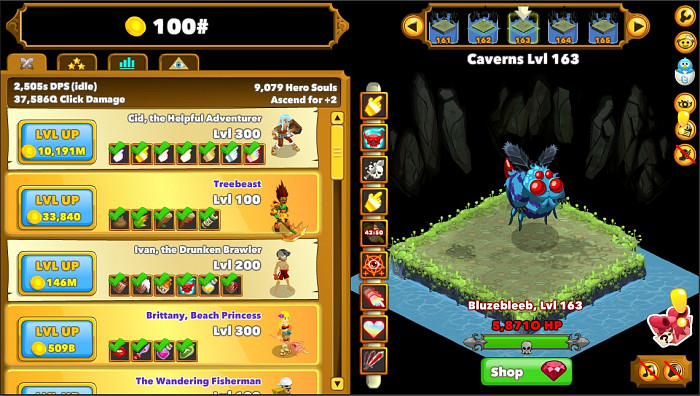 Скриншот из игры Clicker Heroes