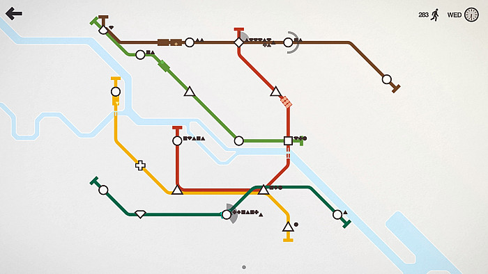 Скриншот из игры Mini Metro