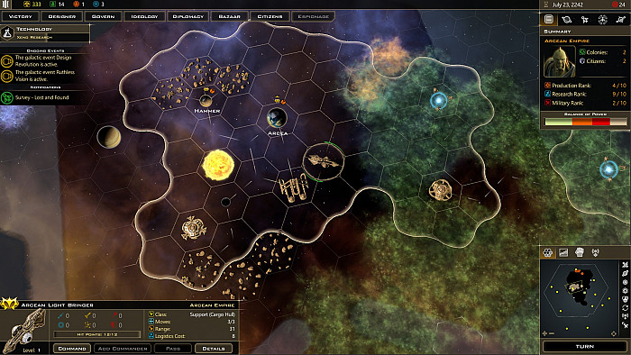 Скриншот из игры Galactic Civilizations 3: Crusade Expansion Pack