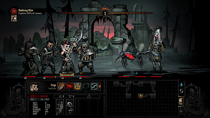 Скриншот из игры Darkest Dungeon: The Crimson Court
