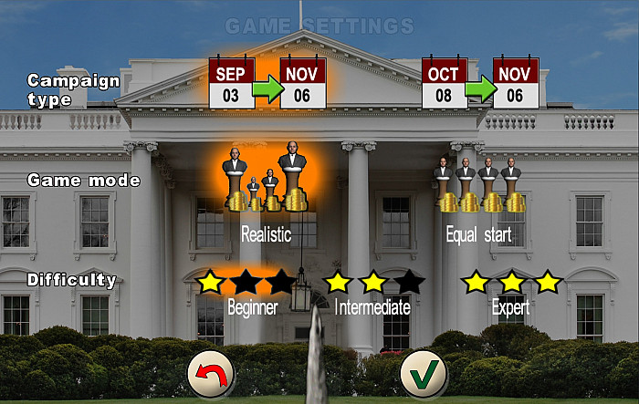 Скриншот из игры Race for the White House, The