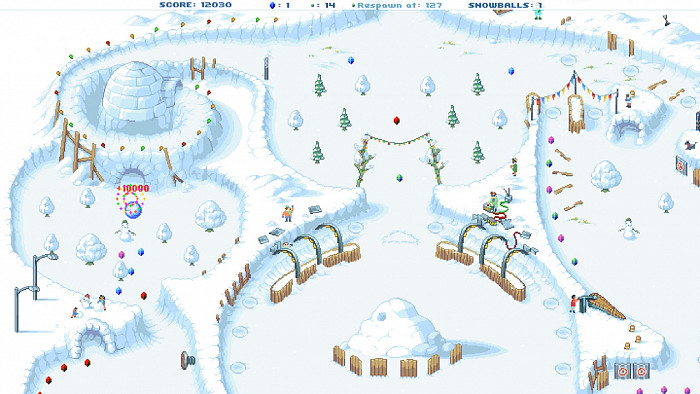 Скриншот из игры Snowball!