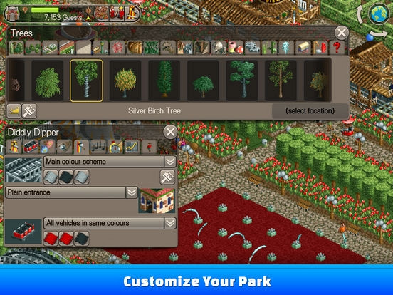 Скриншот из игры RollerCoaster Tycoon Classic
