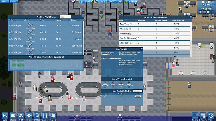 Скриншот из игры SimAirport