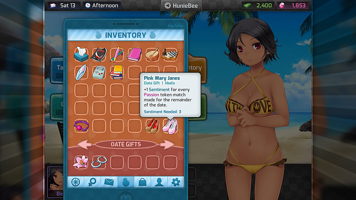 Скриншот из игры HuniePop
