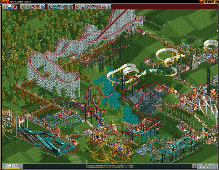 Скриншот из игры RollerCoaster Tycoon Deluxe