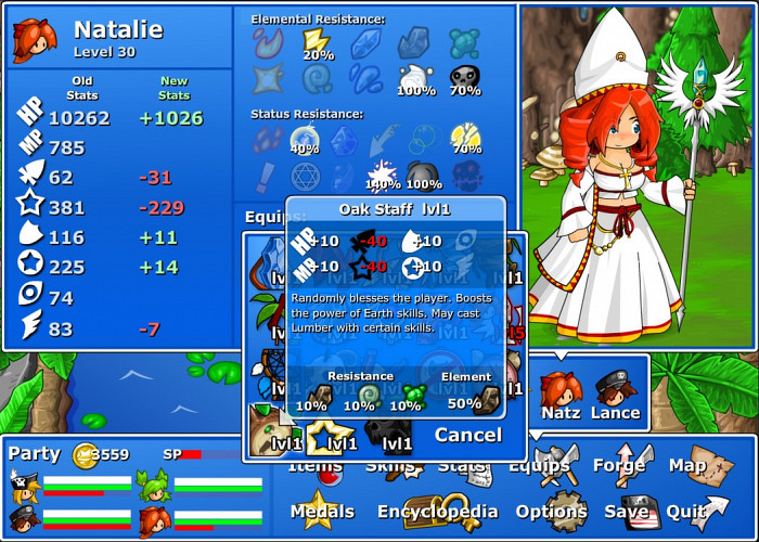 Скриншот из игры Epic Battle Fantasy 4