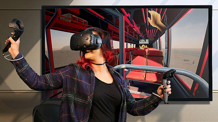 Скриншот из игры Desert Bus VR