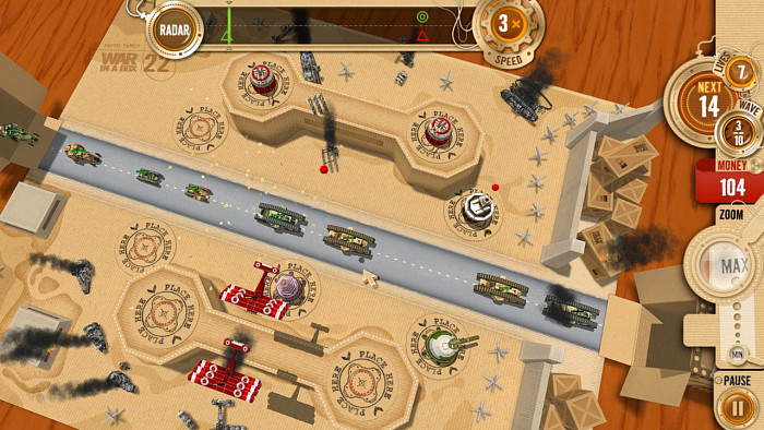 Скриншот из игры War in a Box: Paper Tanks