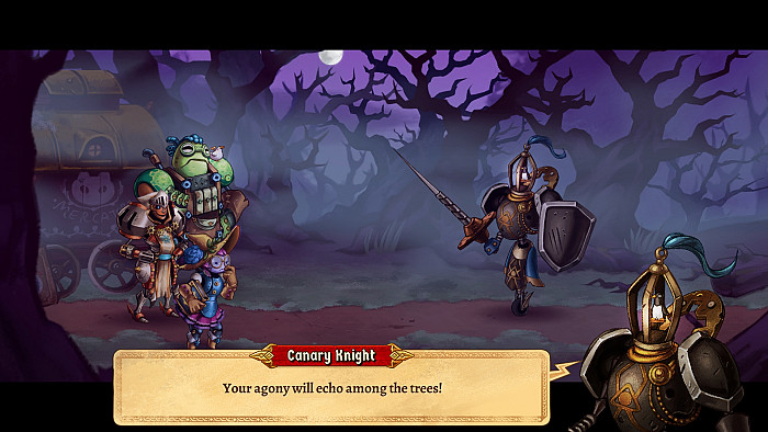 Скриншот из игры SteamWorld Quest: Hand of Gilgamech