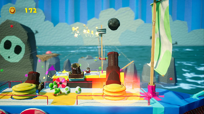 Скриншот из игры Yoshi's Crafted World