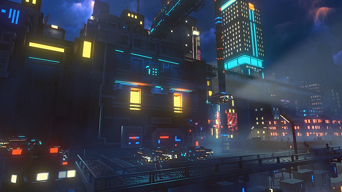 Скриншот из игры Cloudpunk