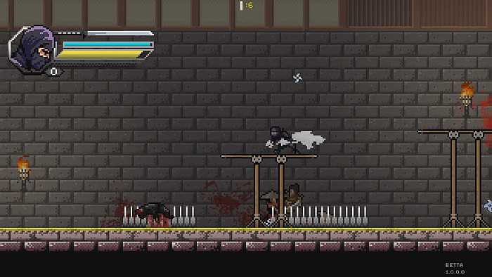 Скриншот из игры Pixel Shinobi Nine demons of Mamoru