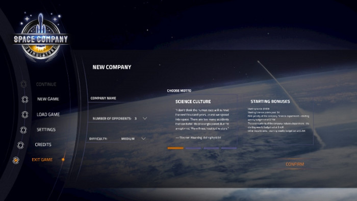 Скриншот из игры Space Company Simulator