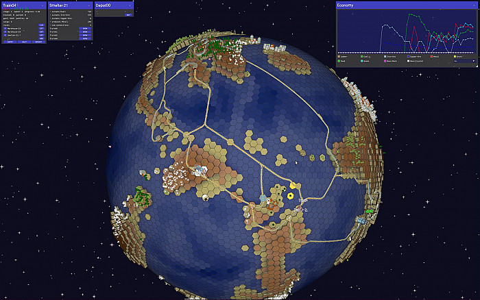 Скриншот из игры Hexa Trains