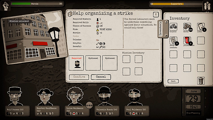 Скриншот из игры Through the Darkest of Times