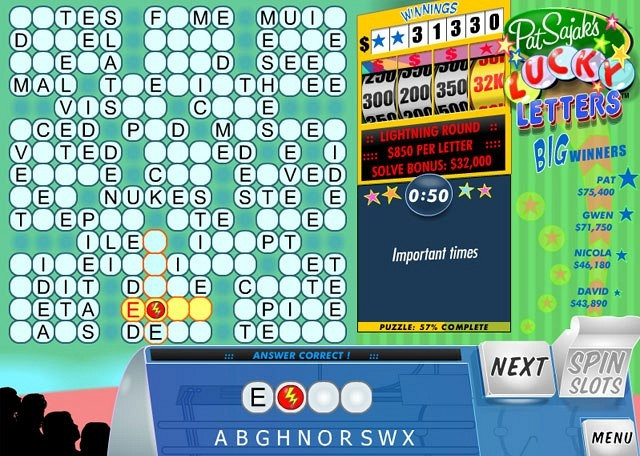 Скриншот из игры Pat Sajak's Lucky Letters Deluxe