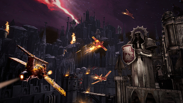 Скриншот из игры Warhammer 40,000: Dakka Squadron