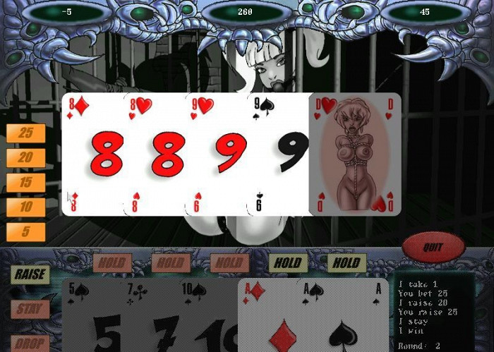 Скриншот из игры Patti Pain's Bondage Poker