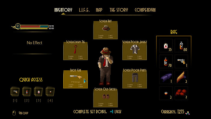 Скриншот из игры Pecaminosa - A Pixel Noir Game