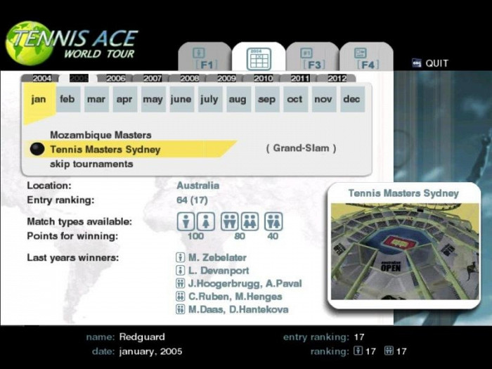 Скриншот из игры Perfect Ace 2: The Championships