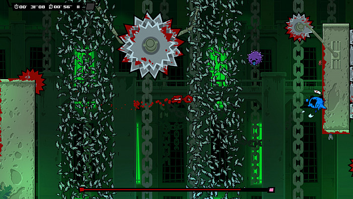 Скриншот из игры Super Meat Boy Forever