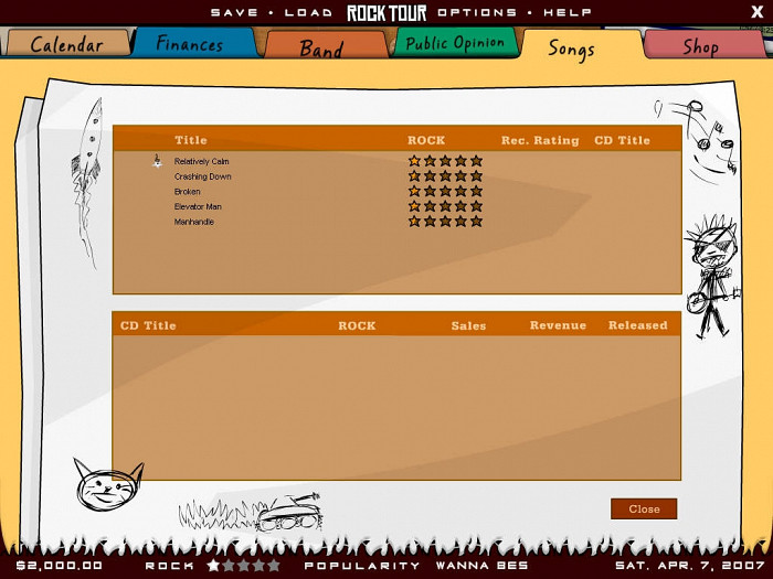 Скриншот из игры Rock Tour Tycoon