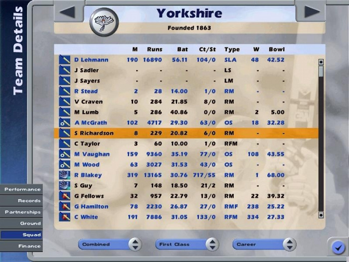 Скриншот из игры International Cricket Captain 2002