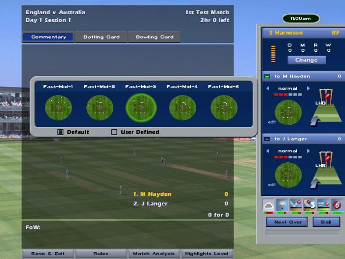 Скриншот из игры International Cricket Captain Ashes Year 2005
