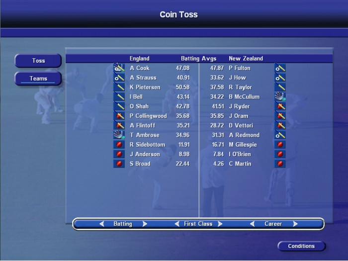 Скриншот из игры International Cricket Captain 2008